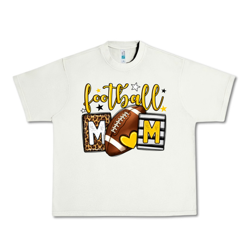 Football Mom Yellow Team Color Urban Heavy Tee by HowdyJamesFarm | Teevron