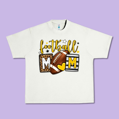 Football Mom Yellow Team Color Urban Heavy Tee Designed By Howdyjamesfarm