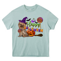 Arona Happy Halloween With Yorkshire Terrier Dog Heavy Core Tee - LillyAllenDesigns