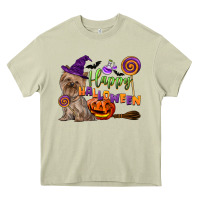 Mossy Happy Halloween With Yorkshire Terrier Dog Heavy Core Tee - LillyAllenDesigns
