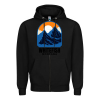 Black Whitefish MT Zipper Hoodie - minhPixels