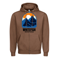 Chestnut Whitefish MT Zipper Hoodie - minhPixels