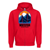 Red Whitefish MT Zipper Hoodie - minhPixels