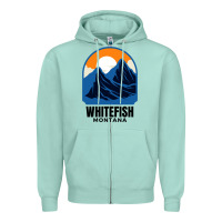 Seafoam Whitefish MT Zipper Hoodie - minhPixels