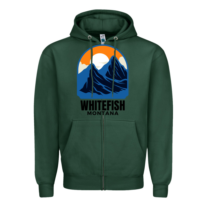 Whitefish Mt Zipper Hoodie by minhPixels | Teevron