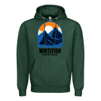 Sports Green Whitefish MT Zipper Hoodie - minhPixels