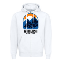 White Whitefish MT Zipper Hoodie - minhPixels
