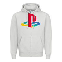 Dove Grey play station Zipper Hoodie - minhPixels