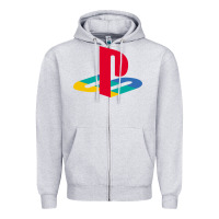 Heather Grey play station Zipper Hoodie - minhPixels