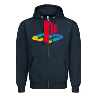 Navy play station Zipper Hoodie - minhPixels