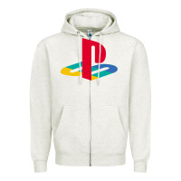 Oatmeal Heather play station Zipper Hoodie - minhPixels
