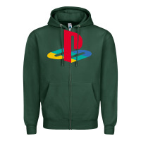 Sports Green play station Zipper Hoodie - minhPixels