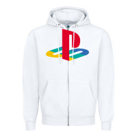 White play station Zipper Hoodie - minhPixels