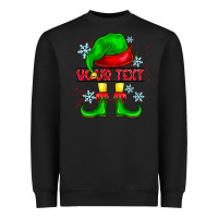 Black Elf Your Text Heavyweight Sweatshirt - CowhideDigitalArt