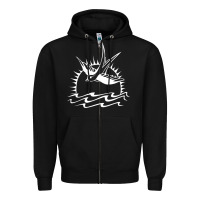 Black Captain Jack Sparrow Tattoo WHITE Zipper Hoodie - minhPixels