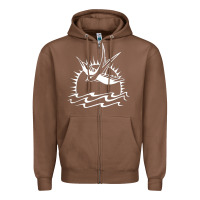 Chestnut Captain Jack Sparrow Tattoo WHITE Zipper Hoodie - minhPixels
