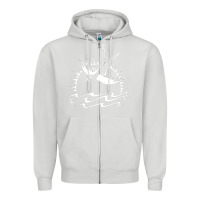 Dove Grey Captain Jack Sparrow Tattoo WHITE Zipper Hoodie - minhPixels