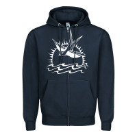 Navy Captain Jack Sparrow Tattoo WHITE Zipper Hoodie - minhPixels