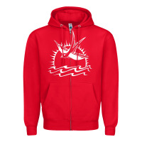 Red Captain Jack Sparrow Tattoo WHITE Zipper Hoodie - minhPixels