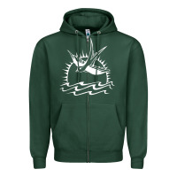 Sports Green Captain Jack Sparrow Tattoo WHITE Zipper Hoodie - minhPixels