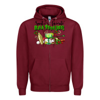 Burgundy Santa's Favorite Bartender Zipper Hoodie - LillyAllenDesigns