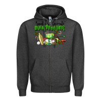 Charcoal Heather Santa's Favorite Bartender Zipper Hoodie - LillyAllenDesigns