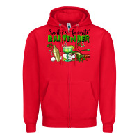 Red Santa's Favorite Bartender Zipper Hoodie - LillyAllenDesigns