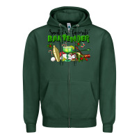 Sports Green Santa's Favorite Bartender Zipper Hoodie - LillyAllenDesigns