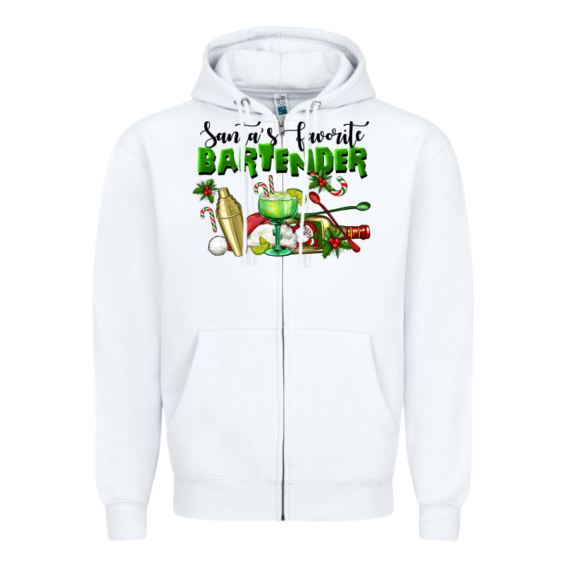 Santa's Favorite Bartender Zipper Hoodie by LillyAllenDesigns | Teevron