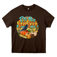 Chocolate Brown tis' the season Heavy Core Tee - LillyAllenDesigns