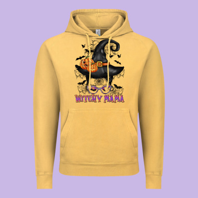 Witchy Mama Messy Bun Vintage Hoodie Designed By Cowgirlartshop