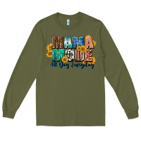 Army Green Mama mode all day everyday  Mother's Day Long Sleeve Tee - CowGirlArtShop