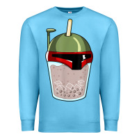 Ocean Blue bubble fett boba tea funny sci fi pun pearl milk tea gift t shirt Premium Sweatshirt - minhPixels