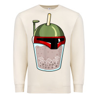 Sandshell bubble fett boba tea funny sci fi pun pearl milk tea gift t shirt Premium Sweatshirt - minhPixels