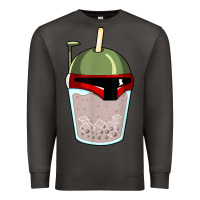Smoke bubble fett boba tea funny sci fi pun pearl milk tea gift t shirt Premium Sweatshirt - minhPixels