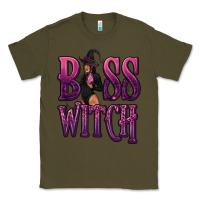 Army Green Boss Witch Classic Tee - texasbilliewilder