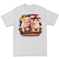 Dove Grey Cute Couple American Pigs Premium Tee - Bettercallsaul
