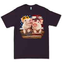 Plum Cute Couple American Pigs Premium Tee - Bettercallsaul