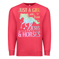 Cardinal Jesus And Horses, Horse Gifts For Girls, Women Premium Sweatshirt - minhPixels