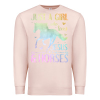 Pale Pink Jesus And Horses, Horse Gifts For Girls, Women Premium Sweatshirt - minhPixels