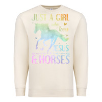 Sandshell Jesus And Horses, Horse Gifts For Girls, Women Premium Sweatshirt - minhPixels