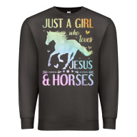 Smoke Jesus And Horses, Horse Gifts For Girls, Women Premium Sweatshirt - minhPixels