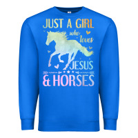 True Royal Jesus And Horses, Horse Gifts For Girls, Women Premium Sweatshirt - minhPixels