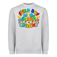 Heather Grey Field Day Let The Games Begin Heavyweight Sweatshirt - CowhideDigitalArt