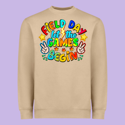 Field Day Let The Games Begin Heavyweight Sweatshirt Designed By Cowhidedigitalart