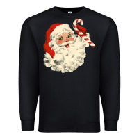 Black santa vintage face Premium Sweatshirt - minhPixels