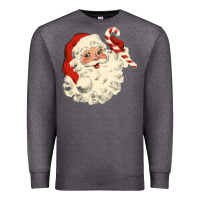 Charcoal Heather santa vintage face Premium Sweatshirt - minhPixels