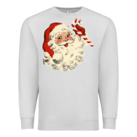 Dove Grey santa vintage face Premium Sweatshirt - minhPixels