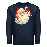 Navy santa vintage face Premium Sweatshirt - minhPixels