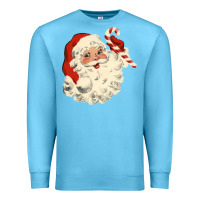 Ocean Blue santa vintage face Premium Sweatshirt - minhPixels